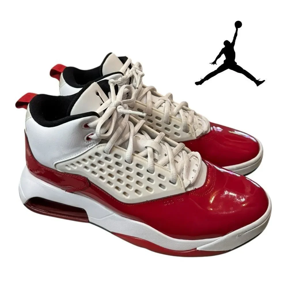 Nike Air Jordan Men's Maxin 200 White Gym Red CD6107-106 Sneakers 10